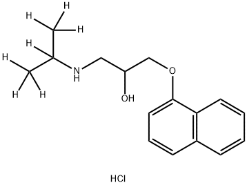 (±)-1-Isopropyl-d7-amino-3-(1-naphthyloxy)-2-propanol hydrochloride Struktur