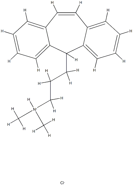 3-(5H-DIBENZO[A,D]CYCLOHEPTEN-5-YLPROPYL)DIMETHYLAMMONIUM CHLORIDE Struktur