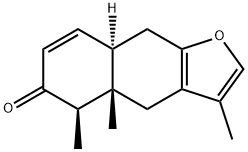 (4aS)-4,4a,5,6,8aα,9-Hexahydro-3,4aβ,5β-trimethylnaphtho[2,3-b]furan-6-one Struktur