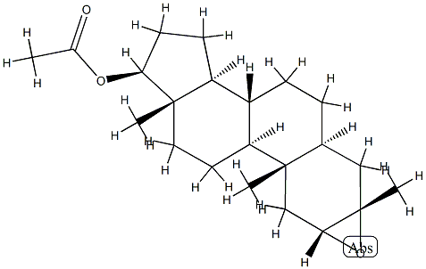 2α,3α-Epoxy-3-methyl-5α-androstan-17β-ol acetate Struktur