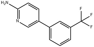 5-[3-(trifluoromethyl)phenyl]pyridin-2-amine Struktur