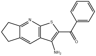 (3-amino-6,7-dihydro-5H-cyclopenta[b]thieno[3,2-e]pyridin-2-yl)(phenyl)methanone Struktur