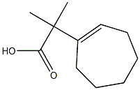 α,α-Dimethyl-1-cycloheptene-1-acetic acid Struktur