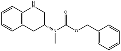 (R)-benzyl Methyl(1,2,3,4-tetrahydroquinolin-3-yl)carbaMate Struktur