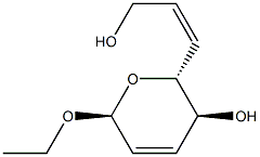 2H-Pyran-3-ol,6-ethoxy-3,6-dihydro-2-(3-hydroxy-1-propenyl)-,[2R-[2alpha(Z),3bta,6bta]]-(9CI) Struktur