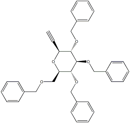 3,7-脫水-1,2-二脫氧-4,5,6,8-四-O-(苯基甲基)-D-甘油型-D-古洛-辛-1-炔糖醇, 168253-07-4, 結(jié)構(gòu)式