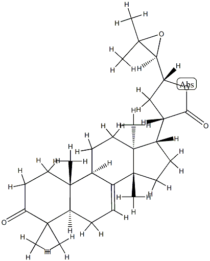 (13α,14β,17α,20S,23R,24S)-24,25-Epoxy-23-hydroxy-3-oxo-5α-lanost-7-en-21-oic acid γ-lactone Struktur