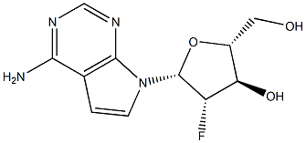 4-AMino-7-(2-deoxy-2-fluoro-beta-D-arabinofuranosyl)-7H-pyrrolo[2.3-d]pyriMidine Struktur