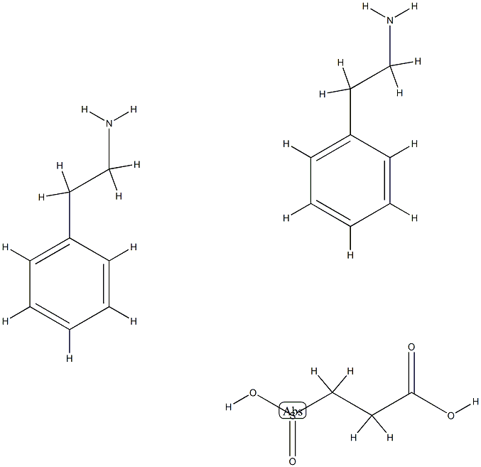 3-Sulfinopropanoic acid compd. with benzeneethanamine (1:2) Struktur