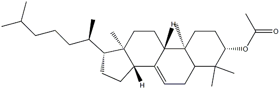 4,4-Dimethylcholest-7-en-3β-ol acetate Struktur