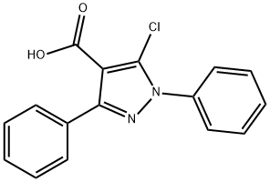 5-chloro-1,3-diphenyl-1H-pyrazole-4-carboxylic acid Struktur