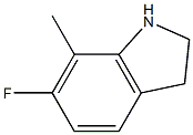 1H-Indole,6-fluoro-2,3-dihydro-7-methyl-(9CI) Struktur