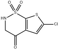 6-Chloro-2,3-dihydro-4H-thieno[3,2-e][1,2]thiazin-4-one 1,1-dioxide Struktur