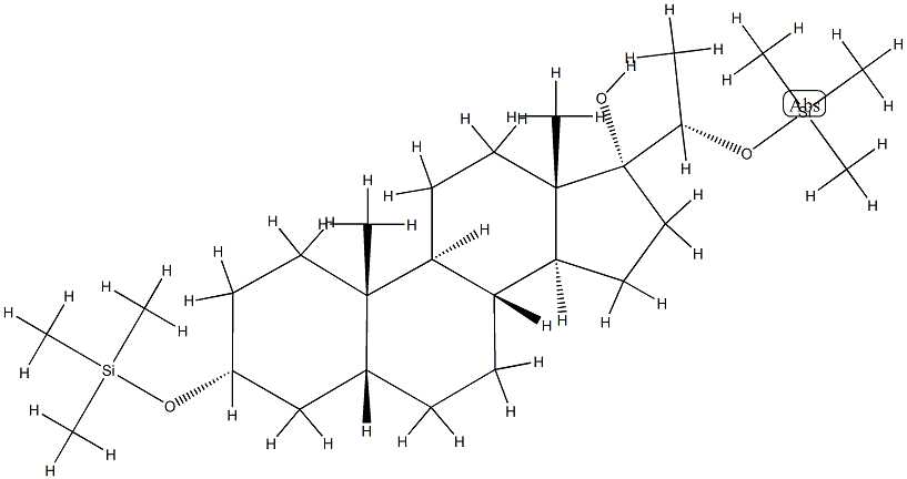 (20S)-3α,20-Bis(trimethylsiloxy)-5β-pregnan-17-ol Struktur