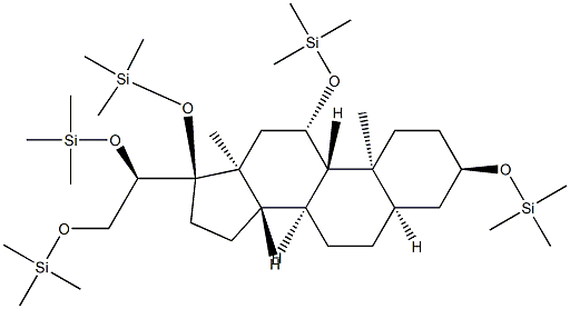 [[(20R)-5β-Pregnane-3α,11β,17,20,21-pentyl]penta(oxy)]pentakis(trimethylsilane) Struktur