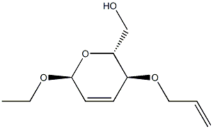 alpha-D-erythro-Hex-2-enopyranoside,ethyl2,3-dideoxy-4-O-2-propenyl-(9CI) Struktur