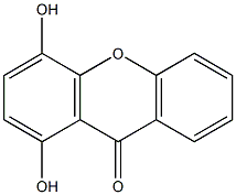 1,4-Dihydroxyxanthone Struktur