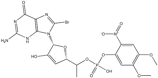 4,5-dimethoxy-2-nitrobenzyl-8-bromo-cGMP Struktur