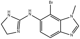 7-Bromo-N-(4,5-dihydro-1H-imidazol-2-yl)-1-methyl-1H-benzo[d]imidazol-6-amine Struktur