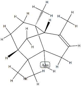 1,5,6,7,8,8a-Hexahydro-2,5,5,8aα-tetramethyl-1β,6β-methanonaphthalene-4aα(4H)-ol Struktur