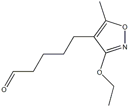 4-Isoxazolepentanal,3-ethoxy-5-methyl-(9CI) Struktur