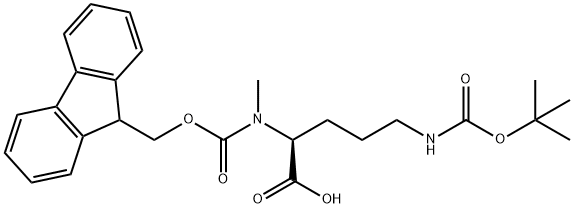 (9H-Fluoren-9-yl)MethOxy]Carbonyl N-Me-Orn(Boc)-OH Struktur