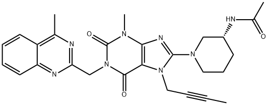 Linagliptin N-Acetyl Impurity Struktur