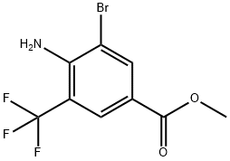 4-amino-3-bromo-5-trifluoromethyl-benzoic acid methyl ester Struktur