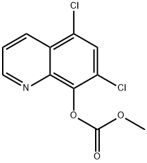 Methyl-8-(5,7-dichloroquinolyl)carbonic acid ester Struktur