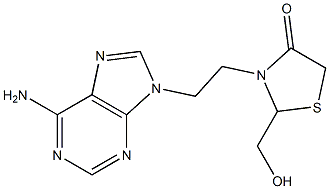 1-[(2-HOCH2-4-oxo-3-thiazol)Et]adenine Struktur