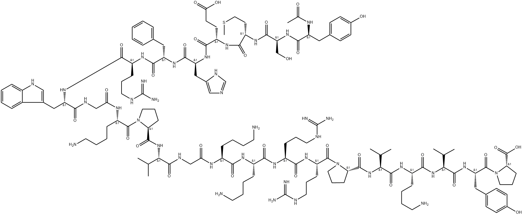 乙酰促腎上腺皮質(zhì)激素(2-24)(人、牛、大鼠) 結(jié)構(gòu)式