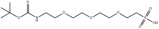 Boc-N-amido-PEG3-sulfonic acid Struktur