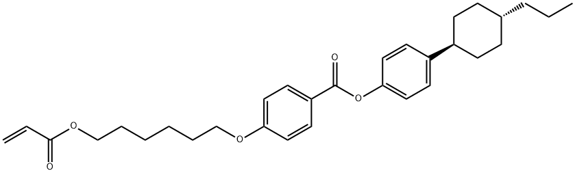 4-(6-Acryloyloxyhexyloxy)-benzoesure (4-(trans-4-propylcyclohexyl)-phenylester) Struktur