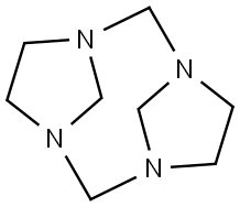 1,3,6,8-tetraazatricyclo[6.2.1.13,6]dodecane, stereoisomer Struktur