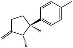 1-(1,2α-Dimethyl-3-methylenecyclopentane-1β-yl)-4-methylbenzene Struktur