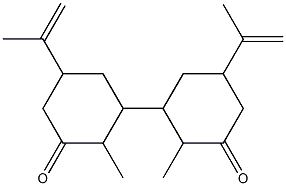 2,2'-Dimethyl-5,5'-bis(1-methylethenyl)-3,3'-bicyclohexane-1,1'-dione Struktur