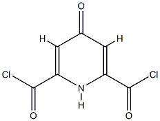 2,6-Pyridinedicarbonyl dichloride, 1,4-dihydro-4-oxo- Struktur