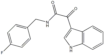 N-[(-4-FLUOROPHENYL)METHYL]-Α-OXO-1H-INDOLE-3-ACETAMIDE 結構式