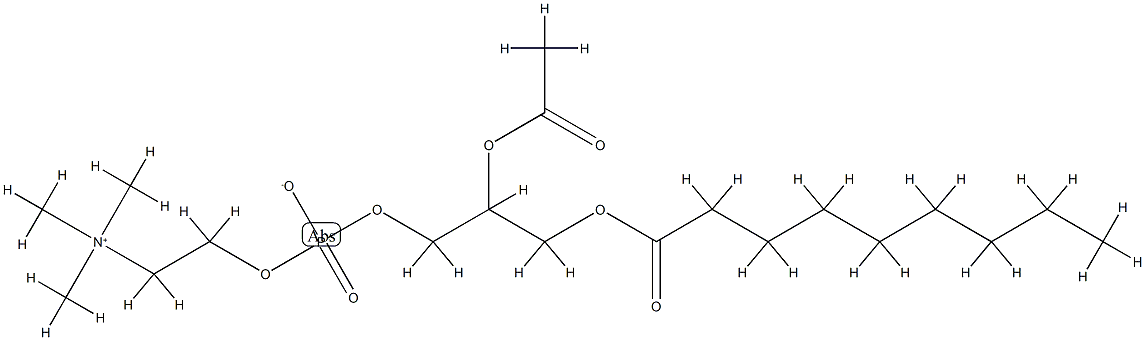 Choline,hydroxide,dihydrogenphosphate,innersalt,esterwith2-aceto-1-nonanoin,DL-(8CI) Struktur