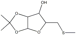 a-D-Xylofuranose,5-S-methyl-1,2-O-(1-methylethylidene)-5-thio- Struktur