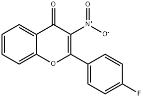 4H-1-Benzopyran-4-one,2-(4-fluorophenyl)-3-nitro-(9CI) Struktur