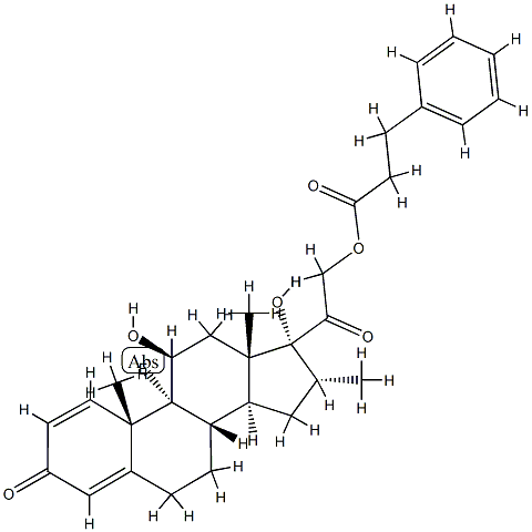 dexamethasone 21-(3-phenylpropionate) Struktur