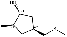 Cyclopentanol, 2-methyl-4-[(methylthio)methyl]-, (1-alpha-,2-ba-,4-ba-)- (9CI) Struktur