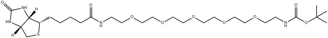 Biotin-PEG5-NH-Boc Struktur