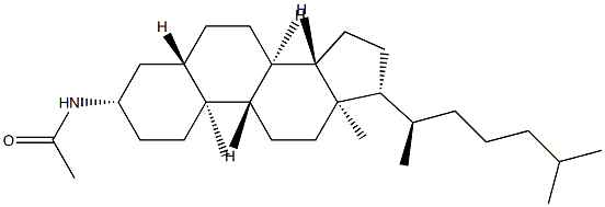 3β-Acetylamino-5α-cholestane Struktur