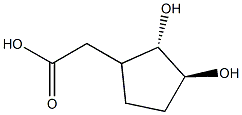 Cyclopentaneacetic acid, 2,3-dihydroxy-, (2R,3R)-rel- (9CI) Struktur