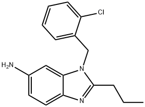 1-(2-Chlorobenzyl)-2-propyl-1H-benzo[d]imidazol-6-amine Struktur