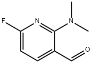 2-(dimethylamino)-6-fluoronicotinaldehyde Struktur