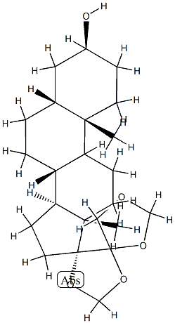 17,20:20,21-Bis(Methylenedioxy)-5β-pregnan-3β-ol Struktur