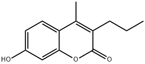 7-hydroxy-4-methyl-3-propylchromen-2-one Struktur